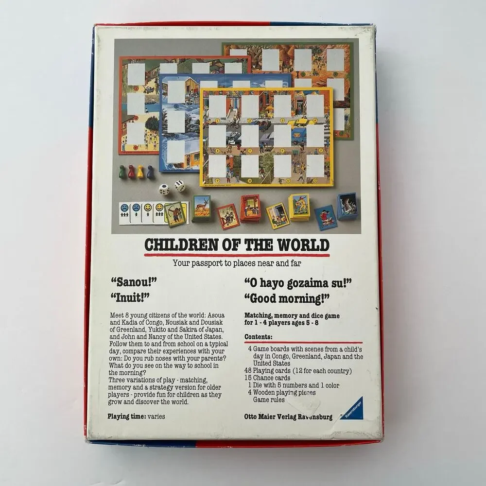 VTG Ravensburger Children of the World Board Game  Complete 1989